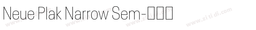 Neue Plak Narrow Sem字体转换